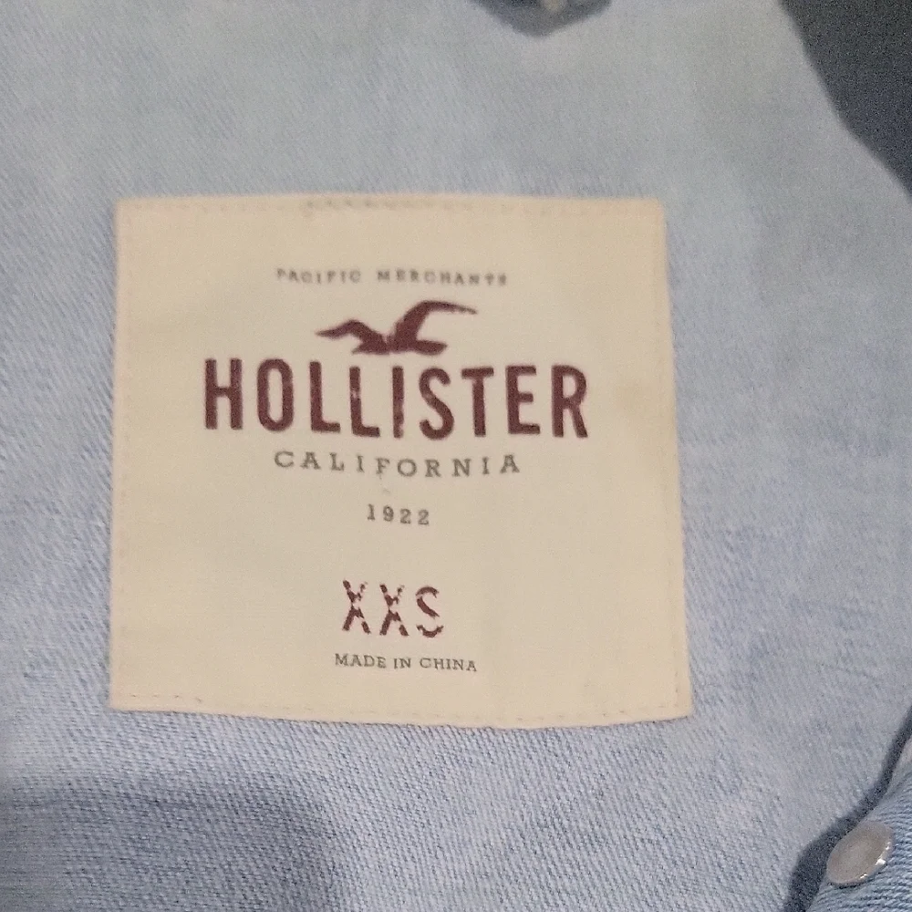 Hollister Distress Light Blue Denim Jacket Size XXS #cj - Picture 2 of 7